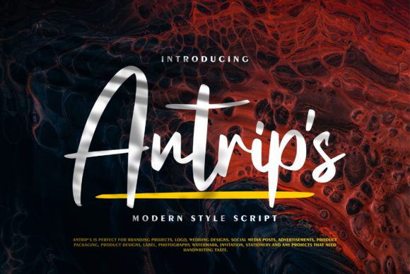 Antrip s: A Handwritten Script Font for Editorial Charm