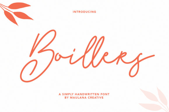 Boillers Script Font for Handmade & Wedding Designs