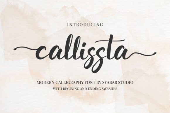 Callissta: A Romantic Script Font for Handmade Labels & Invitations