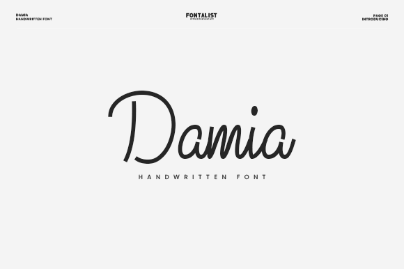 Damia: A Modern Handwritten Font for Editorial Clarity