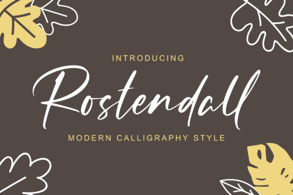 Rostendall: A Handwritten Font for Editorial Elegance