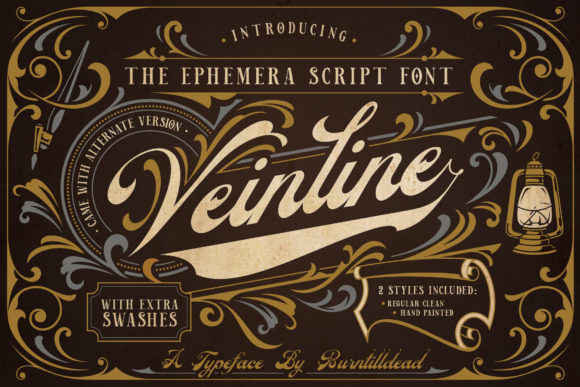 Veinline: A Vintage Handwritten Font for Stylish Design